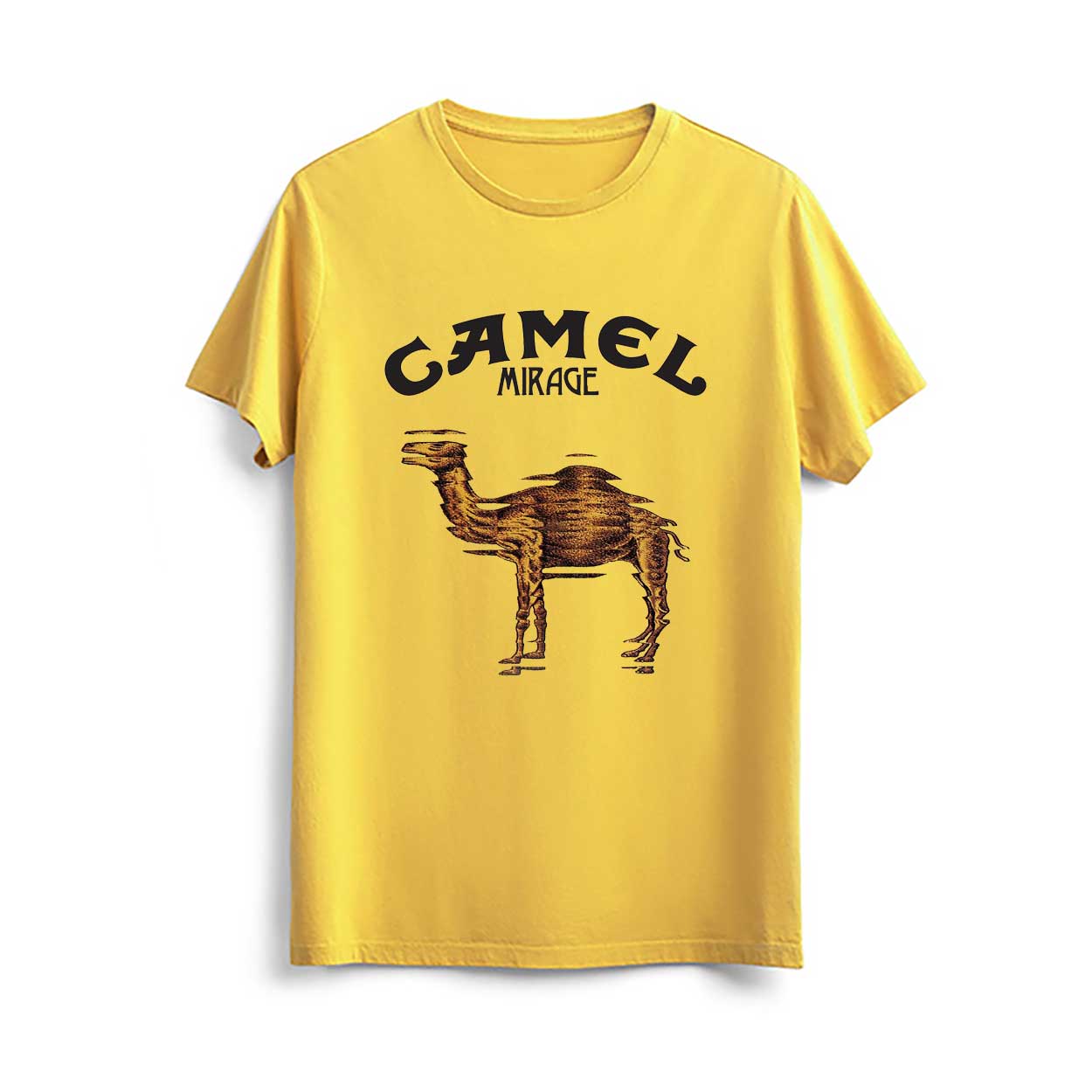 تیشرت زرد مردانه و زنانه طرح شتر (CAMEL)
