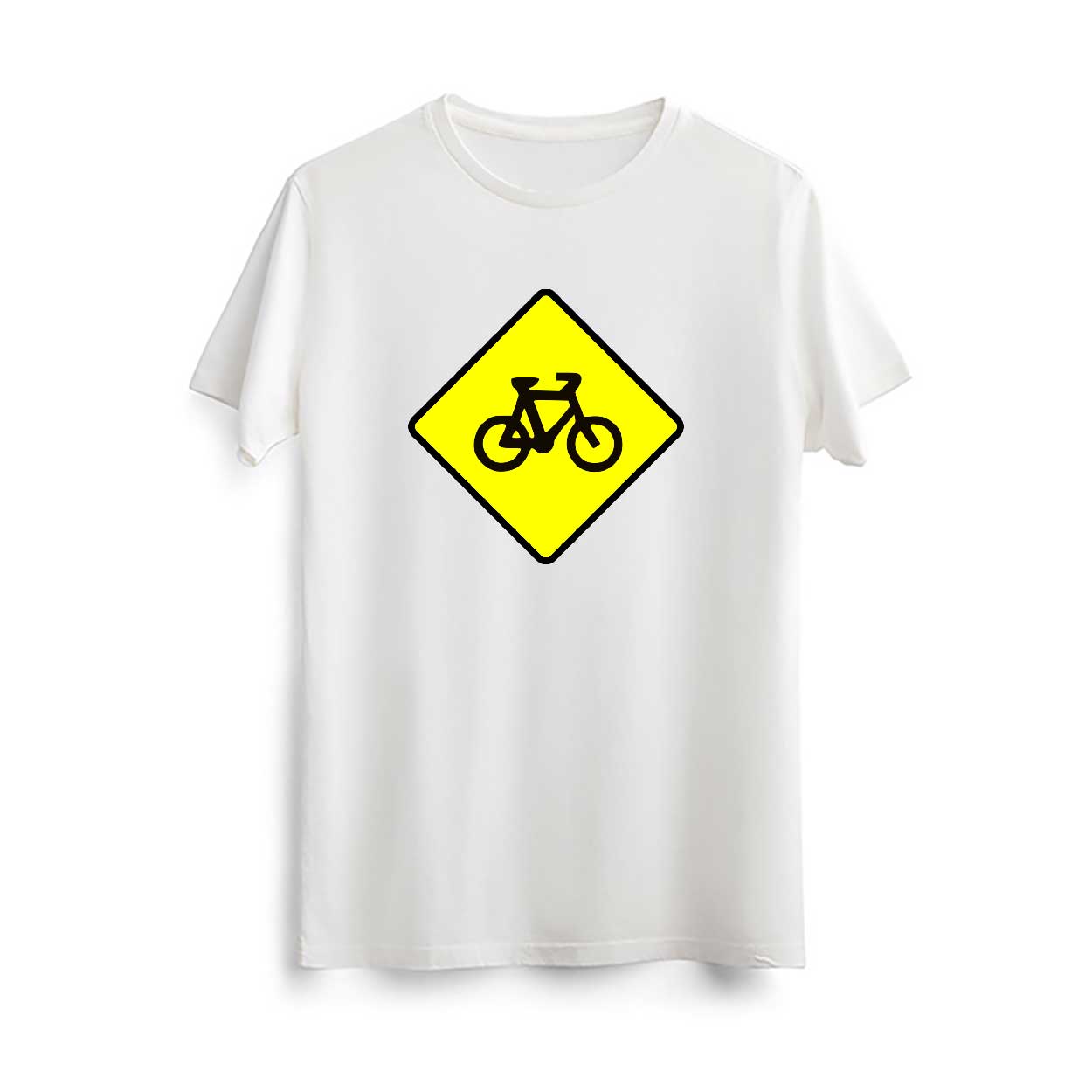 تیشرت سفید دوچرخه سواری آزاد