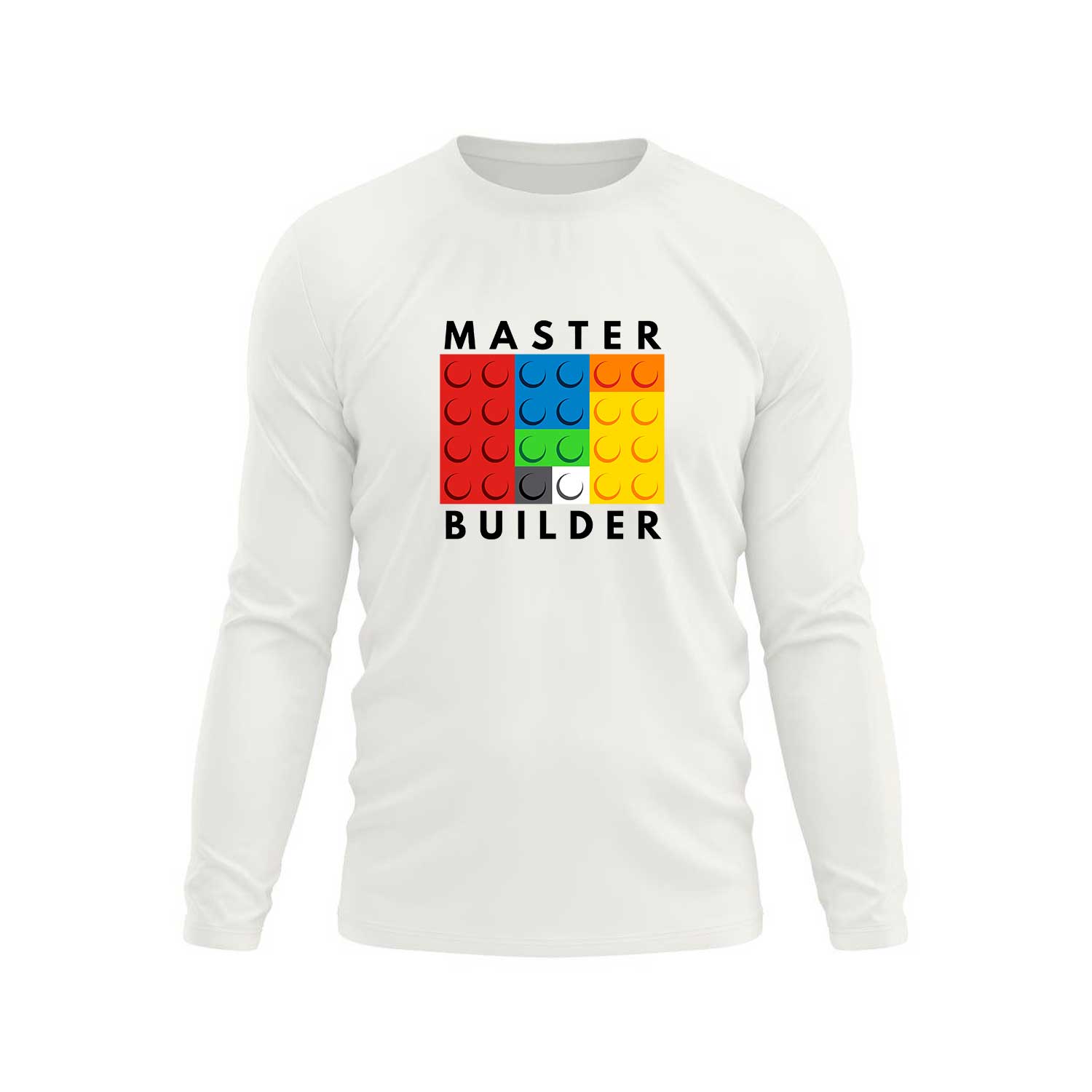 تیشرت آستین بلند سفید انیمیشن لگو master builder